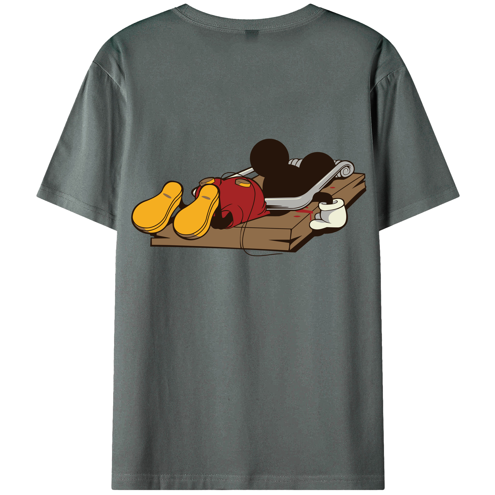 （画像用） ミッキーマウス Mickey Mouse 綿100％半袖Tシャツ（背面プリント）